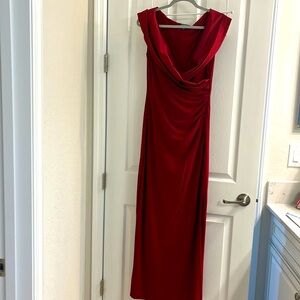 Ralph Lauren V-neck Column Gown